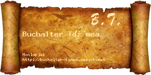 Buchalter Tímea névjegykártya