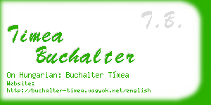 timea buchalter business card